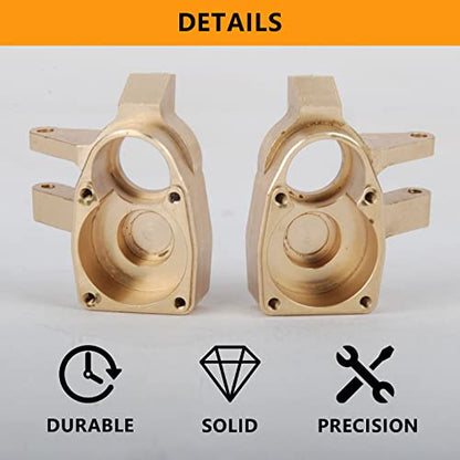 kingsea Brass Inner Outer Portal Drive Housing Steering Knuckle Compatible with Axial SCX10III AXI03007 Capra Unlimited Trail Buggy UTB 1/10 RC Crawler Brass Weights Upgrade Parts(4pcs/kit,200g)