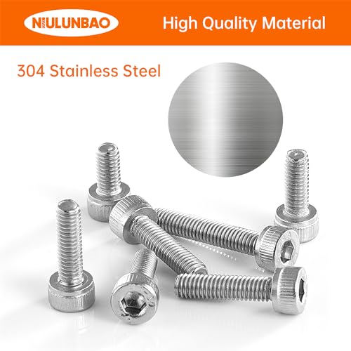 M3 x 6mm 8mm 10mm 12mm 16mm Hex Socket Head Cap Screws Bolts, 304 Stainless Steel, Metric Machine Fully Threaded, Bright Finish, Allen Hex Drive, Assortment Kit 250PCS - size: M3 x 6/8/10/12/16mm (250PCS)