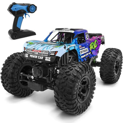 Remote Control Truck,1:12 4x4 Offroad Waterproof RC Amphibious Monster Toys | 2 Rechargeable Batteries Dual Motors Crawler Vehicle Monster Trucks for kids Adults Birthday Christmas Gift Toys - color: Blue