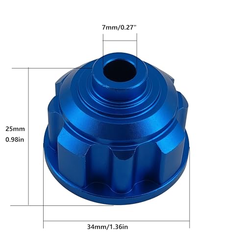 Differential Case Housing W224 for Maxx Maxx V2 Maxx Slash WideMaxx (Blue) | Aluminum,Front,Center,Rear,1/8 6S,1/10,CNC Machined,Upgrade Parts,High Strength,Precision Fit - color: Blue