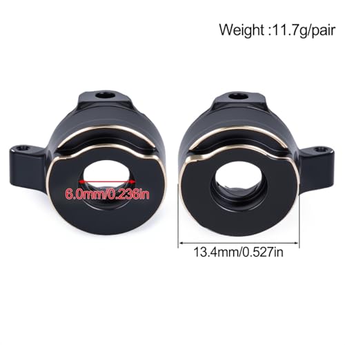 Brass Steering Knuckles Rear Hubs Weights Diff Covers for 1/30 RC Crawler AXIAL SCX30 Ford Bronco 4X4 Jeep Wrangler JLU Upgrades (Front Rear Axle Set) - color: Front Rear Axle Set
