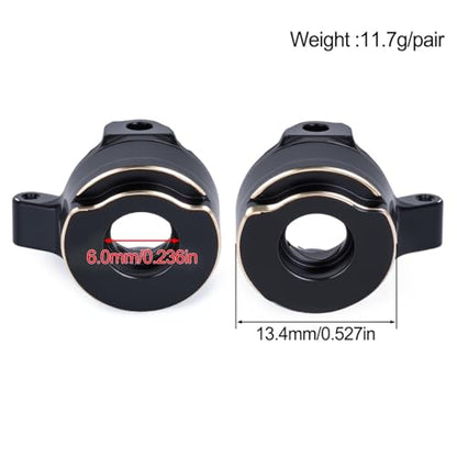 Brass Steering Knuckles Rear Hubs Weights Diff Covers for 1/30 RC Crawler AXIAL SCX30 Ford Bronco 4X4 Jeep Wrangler JLU Upgrades (Front Axle Set) - color: Front Axle Set