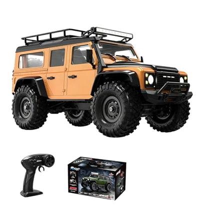 1/16 Scale RC Crawler 4WD, Full Proportional Remote Control Rock Crawler Truck with 9kg Metal Gear Servo & 12 LED Light Modes, Blue Body-on-Frame Off-Road Climbing Vehicle Hobby Toy Gift for Adults - color: R1607/Orange