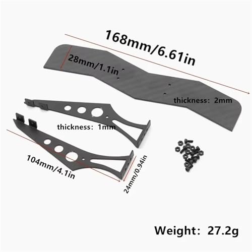 Compatible with Tamiya for TT01 for TT02 XV01 PTG2 for HSP 94123 for Sakura 1/10 RC On-Road for Racing Drift Car Tail Wing Rear Spoiler RC Car Accessories