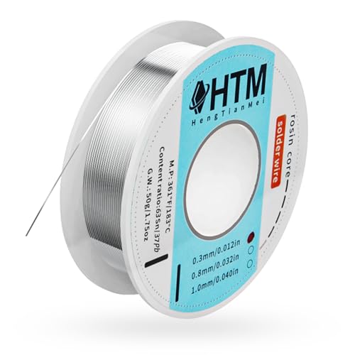HengTianMei 63/37 Rosin Core Tin Lead Solder Wire For Electrical Soldering(0.3mm/50g) - size: 0.3mm/50g