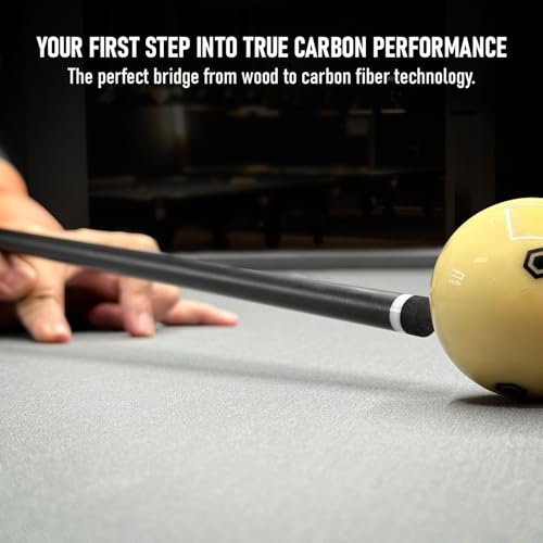 CUEBOTS Z Wave Carbon Fiber Shaft, Low Deflection Shaft, Multi-Layer Carbon, Construction, 12.5mm Tip, 7-Layer, Microfiber Tip, Uni-QR Joint, 3/8-8, 3/8-10, 5/16-18, Joint