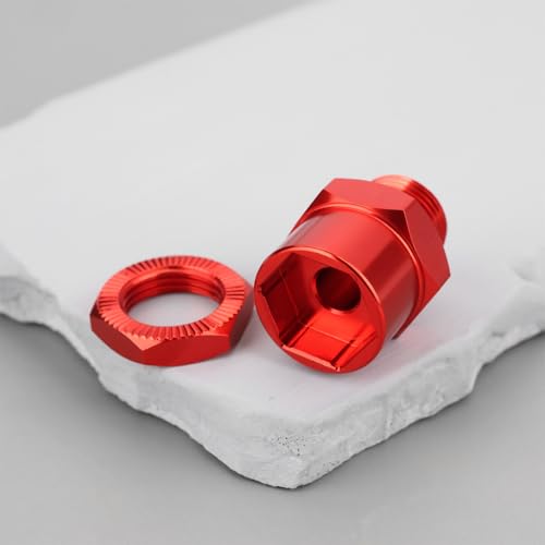 1 Set 12mm to 17mm Wheel Hex Hub Adapter Extension Conversion for 1/10 RC Car Upgrade Parts Red - color: Red