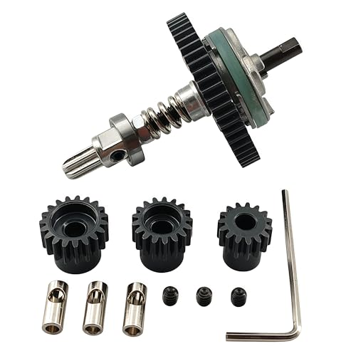 54T Steel Differential Gear with Slipper Clutch for Slash Stampede Rustler | 32P,15T 17T 19T Pinion Set,4X4,6878,Pre-Assembled,Direct Replacement,High Strength,Wear Resistant