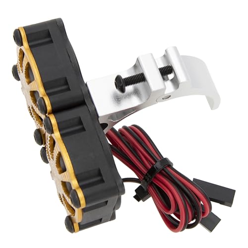 DKKY RC Motor Cooling Fan Heatsink 18000RPM 36mm for ARRMA Axial Traxxas 1/6 1/8 1/10 RC Models with 3650 Motor (Yellow) - color: Yellow