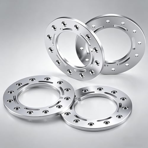 Aluminum 1.55inch Beadlock Ring 1Set/4PCS for AXIAL UTB18 D90 TF2 CC01 AX90069 MST JIMNY 1/10 RC Crawler Truck Car Wheels (Silver) - color: Silver