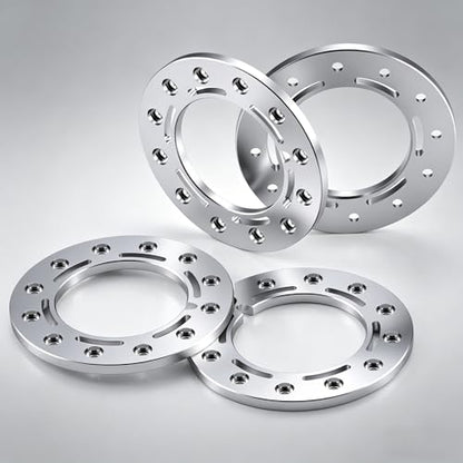 Aluminum 1.55inch Beadlock Ring 1Set/4PCS for AXIAL UTB18 D90 TF2 CC01 AX90069 MST JIMNY 1/10 RC Crawler Truck Car Wheels (Silver) - color: Silver