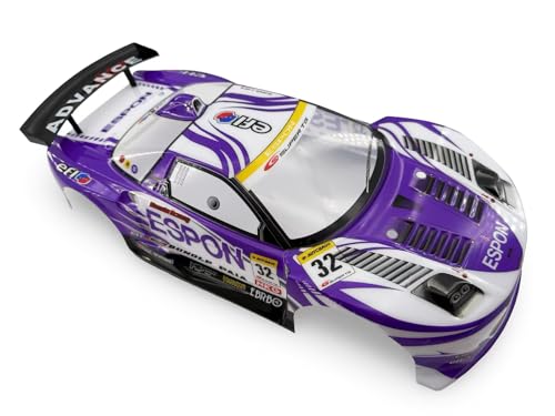 1/10 Scale RC Drift Racing Touring On Road Car Painted Body Shell, Spoiler Included, Pre-Cut, 258mm Wheelbase (Honda NSX-GT Style) - color: Honda Nsx-gt Style