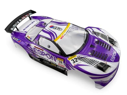 1/10 Scale RC Drift Racing Touring On Road Car Painted Body Shell, Spoiler Included, Pre-Cut, 258mm Wheelbase (Honda NSX-GT Style) - color: Honda Nsx-gt Style