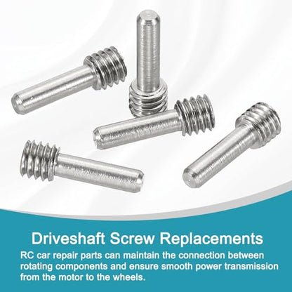 MECCANIXITY 5 Pack Driveshaft Screw Pins, M4x12x3.5mm Universal Stainless Steel Drive Shaft Screw Pins, RC Car Repair Parts for Electric Car/Truck Replacement - size: M4x12x3.5mm