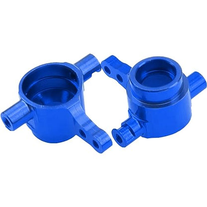 Metal C-Hubs Caster Blocks, Steering Blocks & Rear Stub Axle Carriers w/Ball Bearings Compatible with 1/10 Traxxas Slash 4X4, Stampede 4X4, Rustler 4WD Replaces of 6837 6832 1952 (Blue) - color: Blue