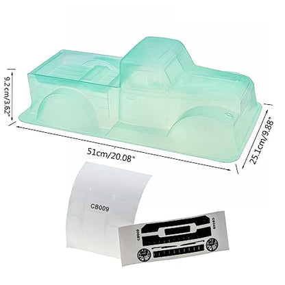 RCPickup Trunk Body Shell Transparent Shell Modified Part 313mm Wheelbase for SCX10 TRAX4 1:10 RCCar Accessories