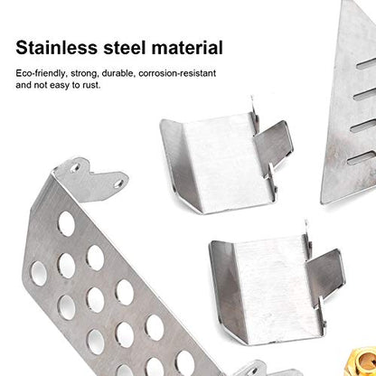 Stainless Steel Chassis Armor RC Skid Plate with 8mm Connector for AXIAL SCX10 III AXI03007 RC RC Crawler Car Upgrade