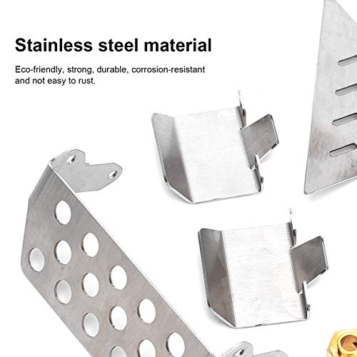 Stainless Steel Chassis Armor RC Skid Plate with 8mm Connector for AXIAL SCX10 III AXI03007 RC RC Crawler Car Upgrade