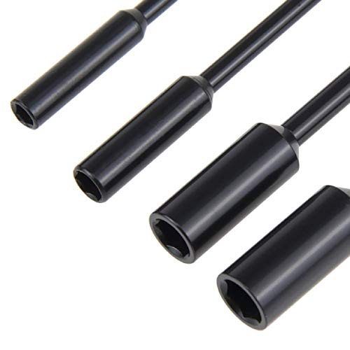4PCS Hex Nut Key Socket,RC Repair Tools 4.0 5.5 7.0 8.0mm Spanner Box,Flat Head Screwdrivers Screw Drivers Wrench & RC Car Work Stand Repair Workstation 360 Degree Rotation Lift with Screws Tray