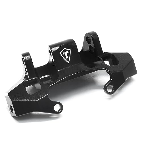 TREAL Aluminum 7075 Rear Upper Link Riser Mount for Axial Capra Currie F9 1/10 RC Crawler(Black) - color: Black