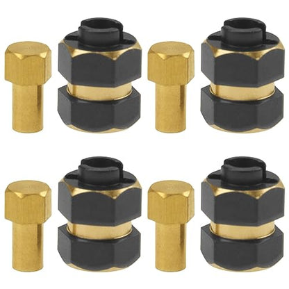 RC Brass 7mm Wheel Hex Hub Extension & Wheel Weights Hex Adapter Counterweight Compatible with Axial SCX24 AXI90081 AXI00002 AXI00001 1/24 RC Crawler Car