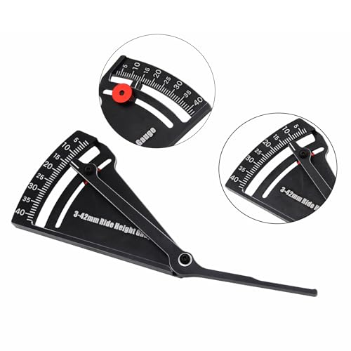Aluminum RC Car 3–42mm Ride Height Gauge for 1/10 On-Road RC Cars | Aluminum Measuring Ruler,1/10 On-Road Gauge,RC Models Chassis Adjustment