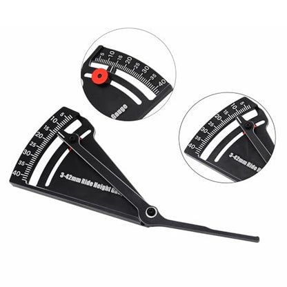 Aluminum RC Car 3–42mm Ride Height Gauge for 1/10 On-Road RC Cars | Aluminum Measuring Ruler,1/10 On-Road Gauge,RC Models Chassis Adjustment
