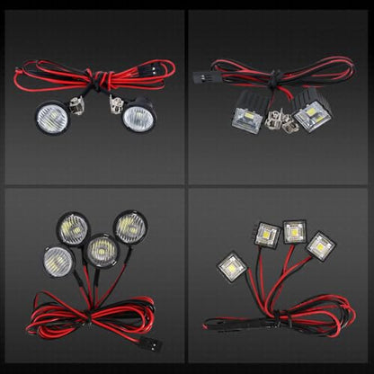 INJORA RC Crawler Lights LED Headlight for Axial TRX-4 TRX6 SCX10 90046 Wraith Redcat Gen8 1/10 RC Crawler Car,4PCS - size: B