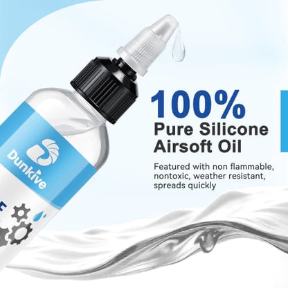 6 oz Airsoft Silicone Oil Lubricating, Needle Oiler, Pure | Oil Lubricant Airsoft Chamber Lube for Airgun Lubrication