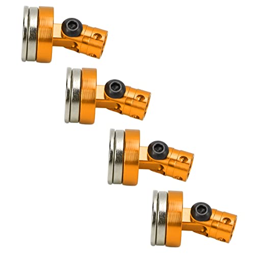 Keenso Light Aluminum Alloy RC Magnetic Body Post Set, Improve The Appearance of Your RC Car, 4 Pieces of RC Body for 1/8 1/10 Fans of Remote Control Vehicles (#1) (#2) (#3) - color: Orange