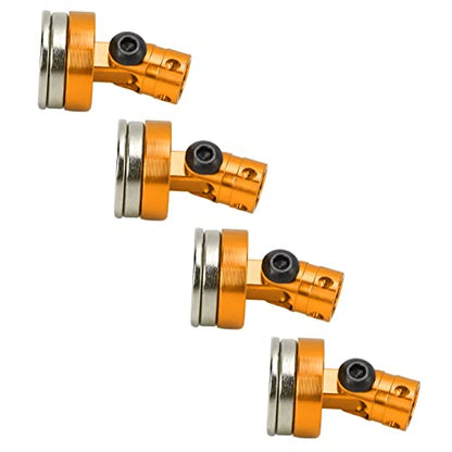 Keenso Light Aluminum Alloy RC Magnetic Body Post Set, Improve The Appearance of Your RC Car, 4 Pieces of RC Body for 1/8 1/10 Fans of Remote Control Vehicles (#1) (#2) (#3) - color: Orange