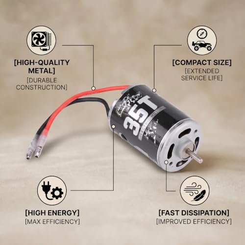 RC Crawler Motor, High Torque Sensored Brushless 1/10 Scale for Off-Road Crawling and Hobbyists Adventure Enthusiasts