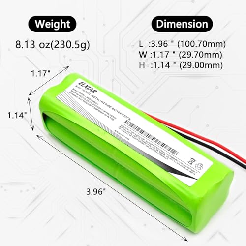 Coonyard (2-Pack) 9.6V 2000mAh NiMH Battery for Futaba 8UA 8UH 6YF 6NPK 7C | Fits Futaba 6DA, 7NFK and Square NT8S600B; 8-AA square battery pack with Hi-tec connector for compatible RC radio systems.