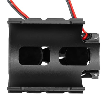 Motor Heatsink Dual Cooling Fan 40-42mm Compatible with 1/7 1/8 Arrma Traxxas RC Car Fit 4068 4074 4082 4268 4274 Motors (Black) - color: Black