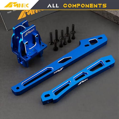 Alloy Center Differential Diff Mount & Front Rear Chassis Brace for Arrma 1/8 Kraton 6S 4X4 RTR V6 Series Upgrade Part Blue - color: Blue