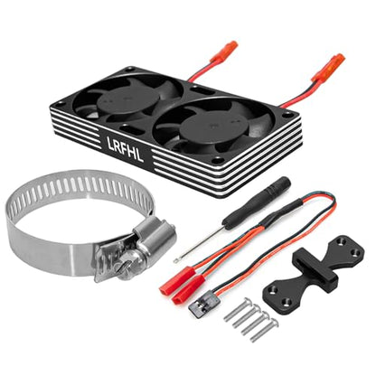 1/7 1/8 1/10 RC Cooling Fan Heat Sink with Adjustable Mount 40-50mm | for 1/7 1/8 1/10 RC Crawler Car 4284 4985 1717, 22000 RPM - style: Black A 40*40mm