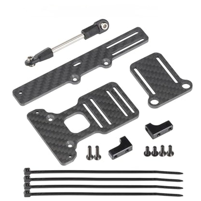 1/10 RC LCG Chassis Kit Ultra Light 92g/3.3oz Performance Carbon Chassis for 1/10 RC Crawler Capra SCX10 (BOA Servo Mount for Capra) - style: BOA Servo Mount for Capra