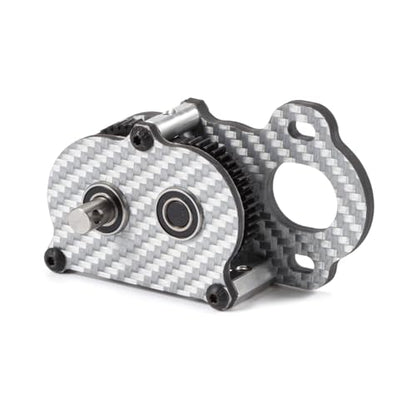 Carbon NOD Transmission Straight Axle Gearbox for Scaler Sportsman, Silver | Ultra Lightweight Low-CG Design, with Aluminum Axial 3 Gear Adapter Plate, Fits 48P Pinions from 9T to 17T - color: Silver