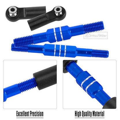 RC Upgrades Part for 1/10 ECX 2WD Series RC Car,Alloy Adjustable Turnbuckles Camber Links,Suspension Arms,Left Right Caster Blocks,Front Steering Block,Rear Stub Axle Carriers,Navy Blue - color: Navy Blue(1set)