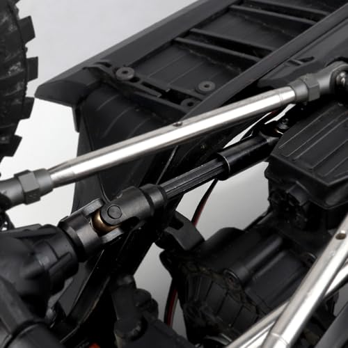 2pcs Hobbyfire 1/10 RC Crawler Drive Shafts Steel Universal Joint Driveshaft Heavy Duty for Axial SCX10 II III TRX4 Redcat Gen8 Gen7 Element Upgrades Parts(84-110mm) - style: 84-110mm