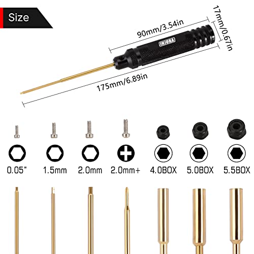 INJORA 7PCS Hex Screwdriver Nut Driver RC Tool Kit for SCX24 TRX4M FCX24