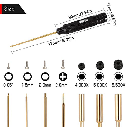 INJORA 7PCS Hex Screwdriver Nut Driver RC Tool Kit for SCX24 TRX4M FCX24
