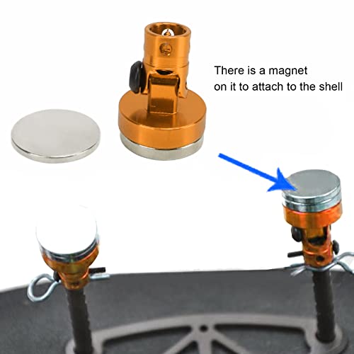 VGEBY Magnetic Body Post, 4Pcs Aluminum Alloy Mount for 1/8 1/10 RC Vehicle Body Shell Orange - color: Orange