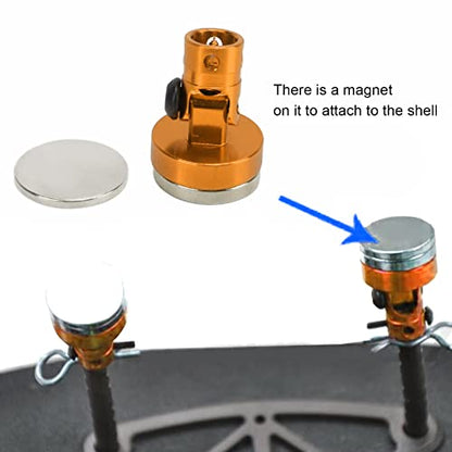 VGEBY Magnetic Body Post, 4Pcs Aluminum Alloy Mount for 1/8 1/10 RC Vehicle Body Shell Orange - color: Orange