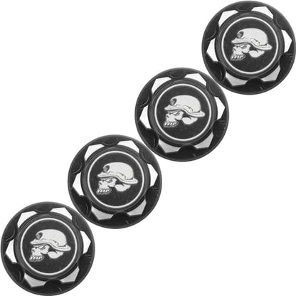 17mm Hex Wheel Nuts Adapter Dustproof Caps 1.25 Thread Compatible with Traxxas X-Maxx Summit E-Revo HPI HSP Losi Kyosho Tamiya Himoto 1/8 RC Buggy Car (Black) - color: Black