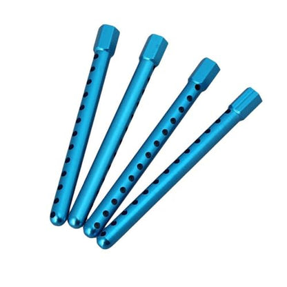 4Pieces RC 1:10 Aluminum Body Post Mounts,RC Car Shell Column Compatible with Road Racing Mo V7I2 (Blue) - color: Blue
