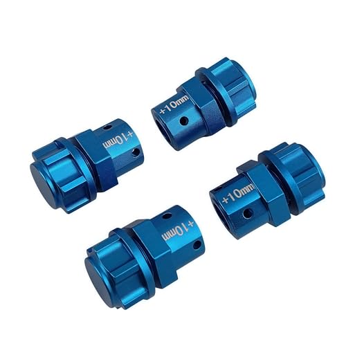 10mm Extended Wheel Hex Hub Set for ARRMA Kraton Mojave Infraction 6S (Blue) | Aluminum,1/8,1/7,Outcast,Big Rock,Felony,Limitless,Upgrade Parts,CNC Machined,High Strength - color: Blue