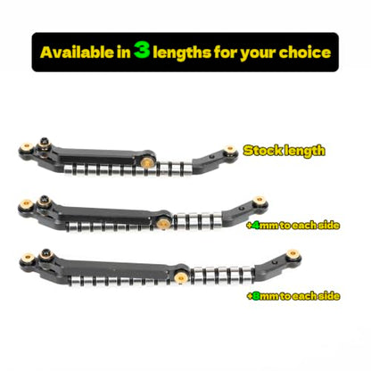 RampCrab Copper Sleeve Bearing Steering Link for SCX24 & AX24 +8mm axle on Each Side, 2Sets - color: 2 Sets, size: +8mm length