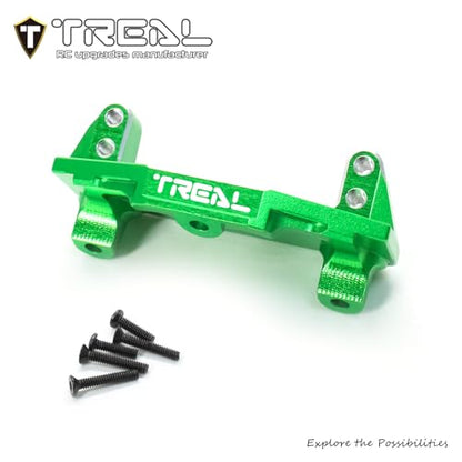 TREAL Aluminum 7075 Servo Mount Steering Servo Mounting Plate CNC machined Upgrades for 1/18 Mini LMT Monster(Green) - color: Green