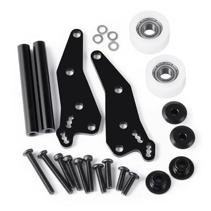 RC Modifications Spare Compatible with Mini for LMT 1/18 RC 4X4 Brushed Monster Truck RTR Upgrade Parts Aluminum Alloy Rear Head-up Double Wheel Tumbling